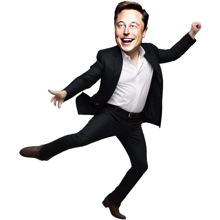 Elon Musk dancing with a picture  emoji