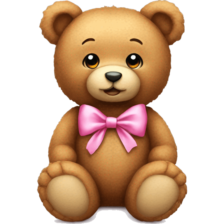 Teddybear with a pink bow emoji