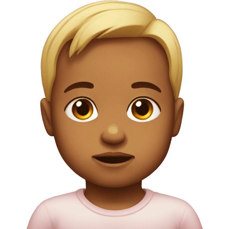 A really serious baby emoji