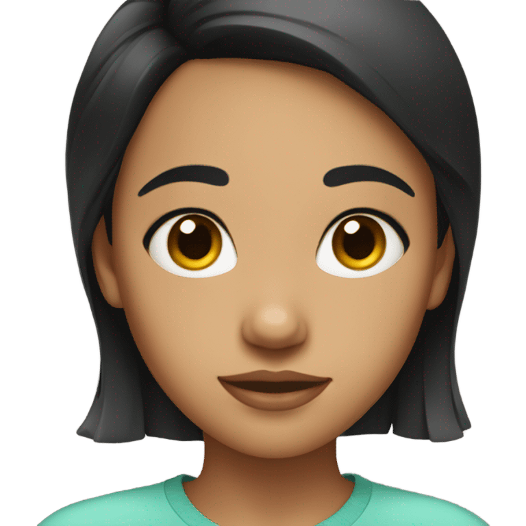 Girl with short black hair emoji