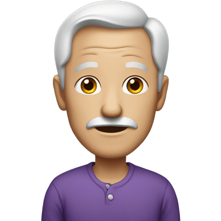 old man with purple shirt emoji