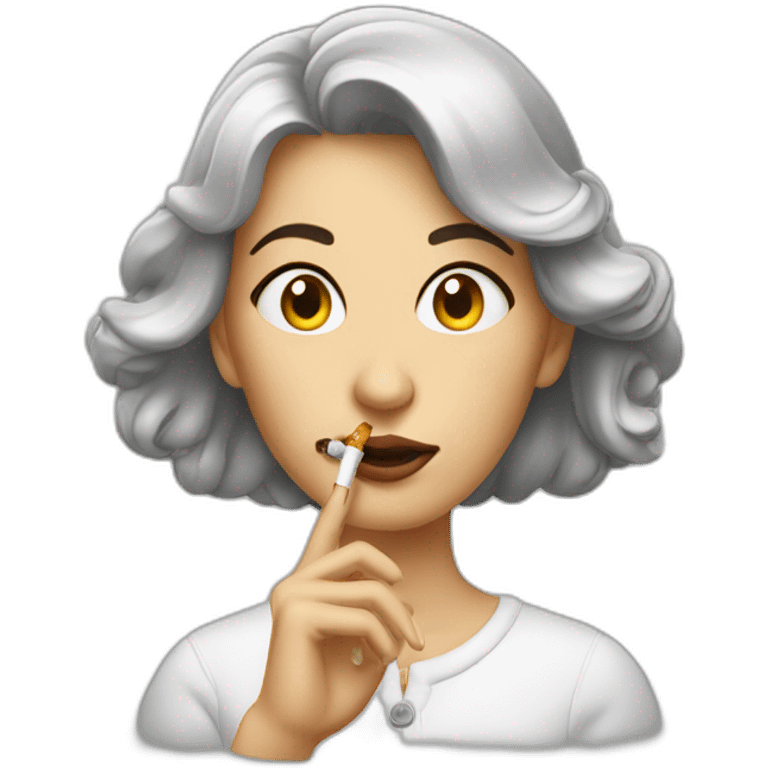 femme qui fume cigarette emoji