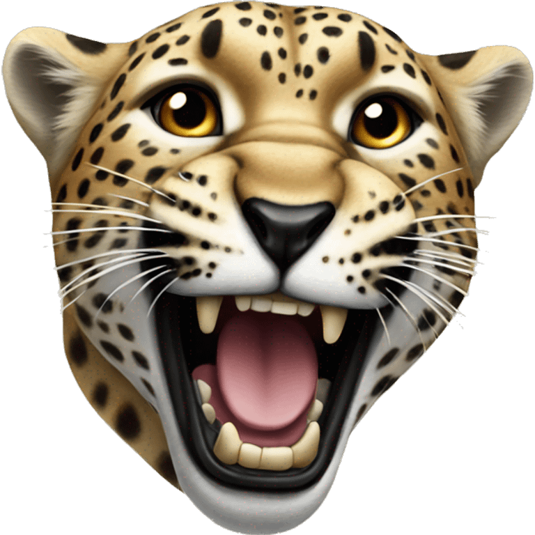 Roaring Leopard emoji