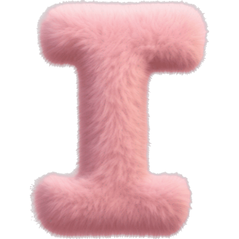 Light pink fuzzy letter T emoji