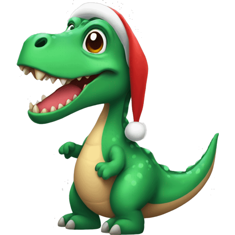 Christmas dinosaur  emoji