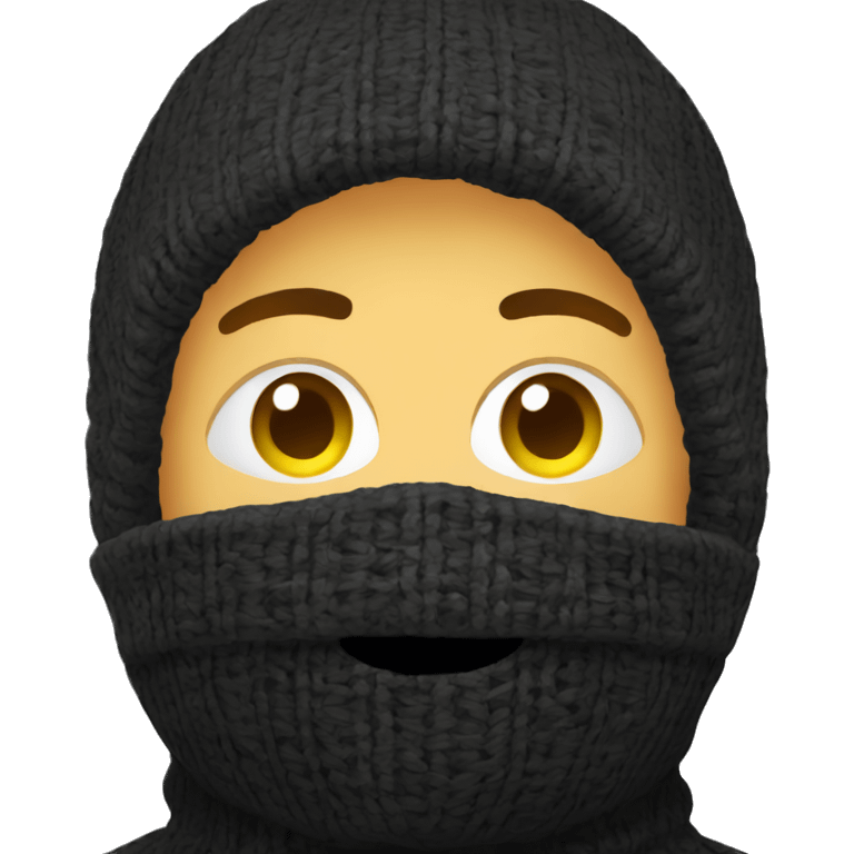 Black wool Balaclava emoji