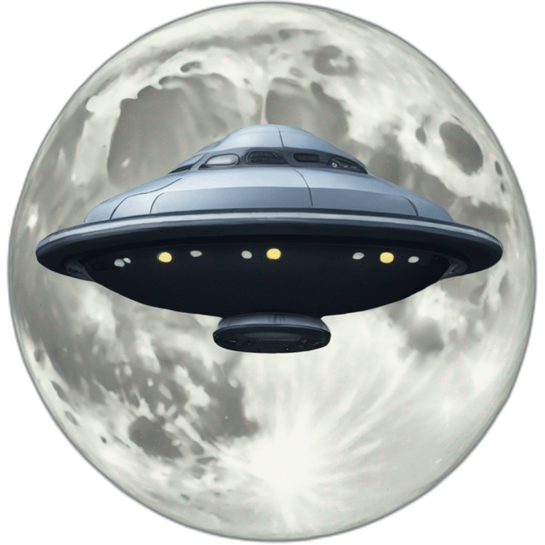 a ufo landing on moon emoji