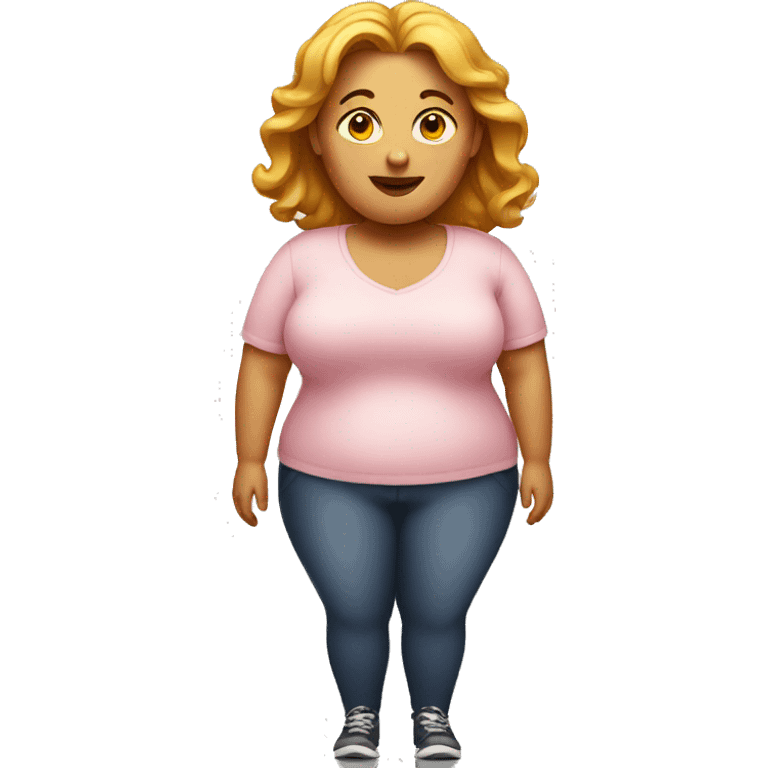 Obese woman rich emoji