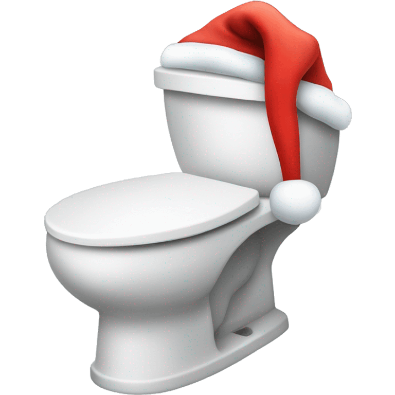 Skibidi toilet with a Santa hat emoji