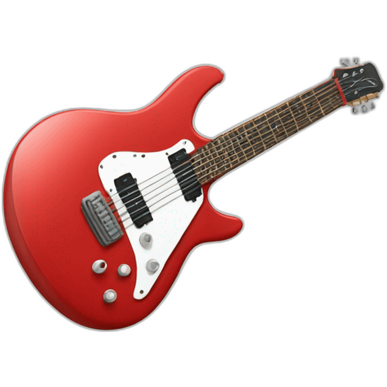 Guitarre électrique rouge emoji