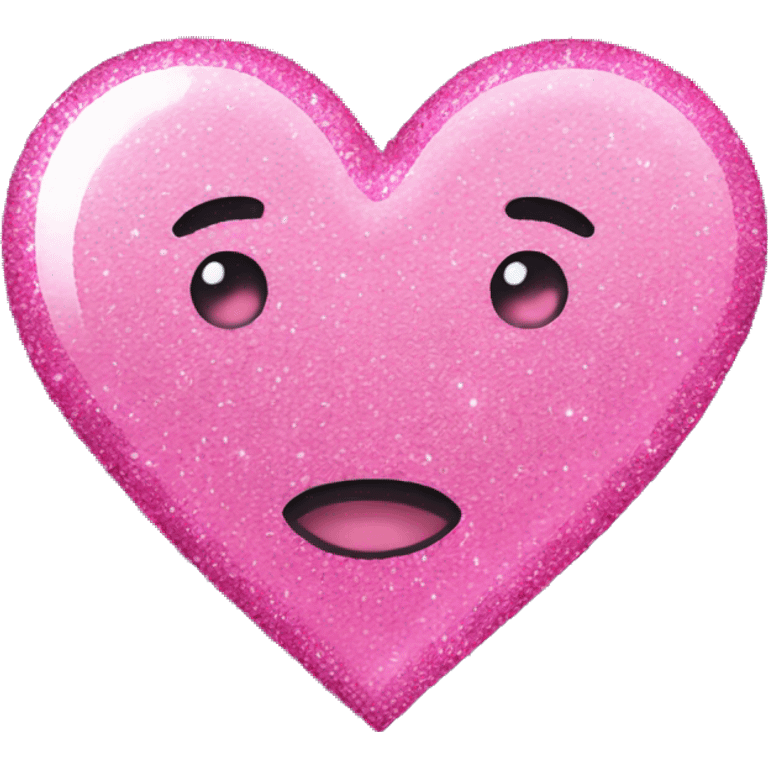 Pink glitter heart emoji