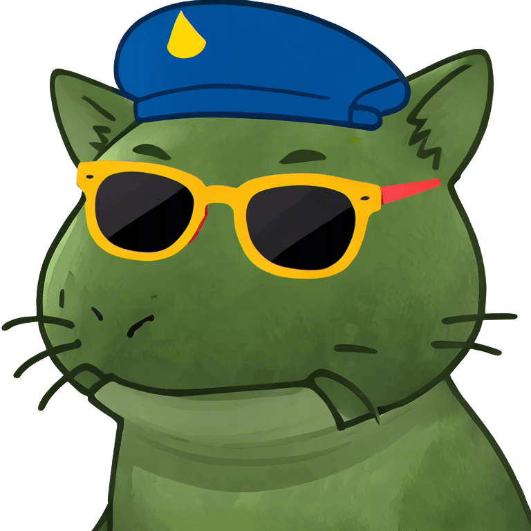 Cat with sunglasses emoji