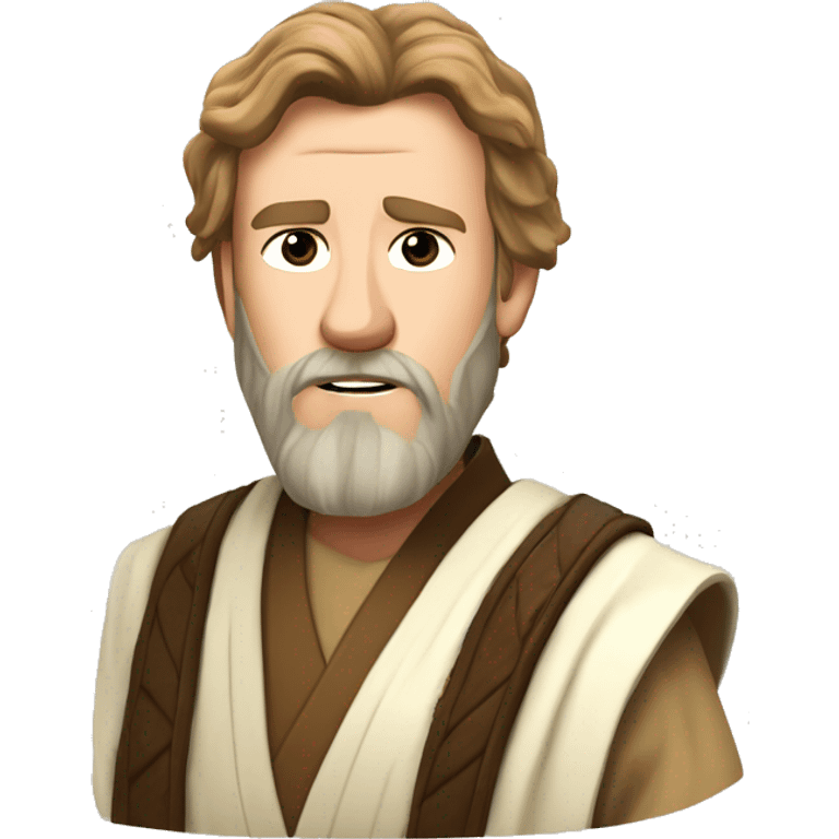 obi-wan kenobi with viciously hairy chest emoji