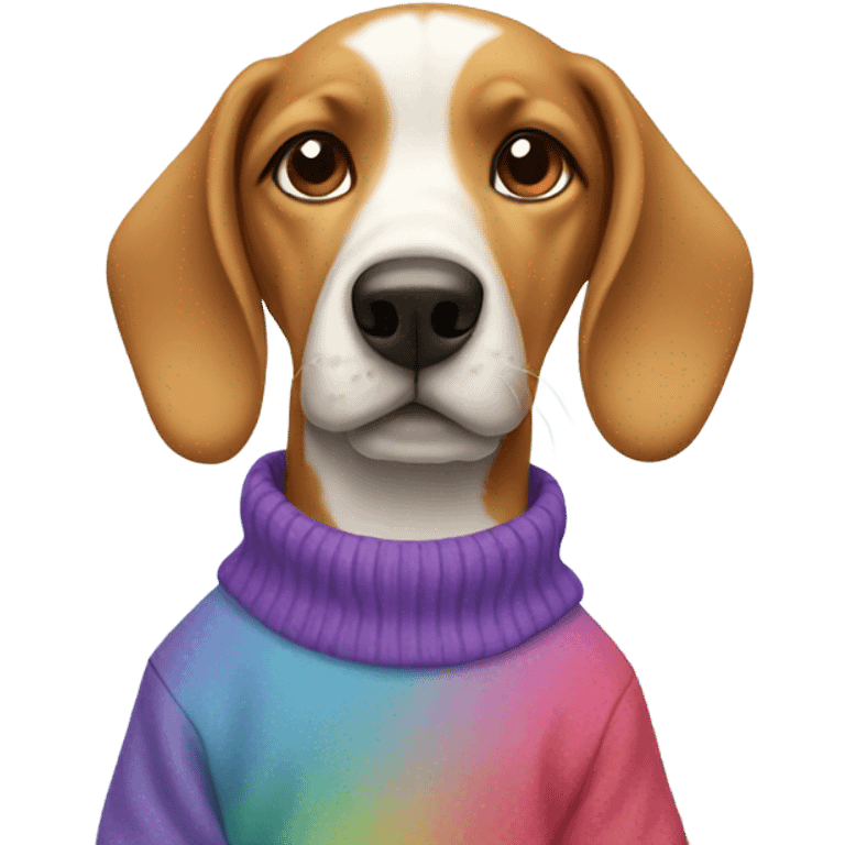 Dog wearing sweatshirt emoji