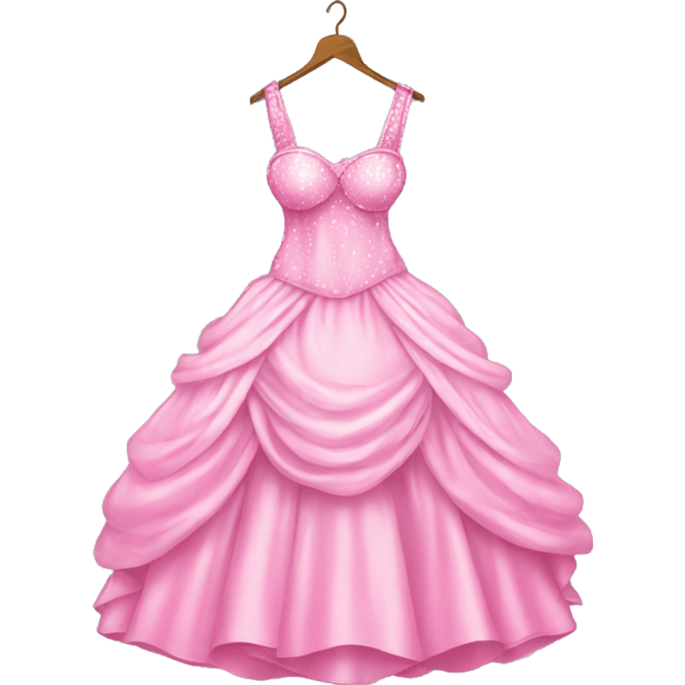 pretty princess dress sparkly pink emoji