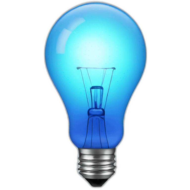 blue light bulb emoji