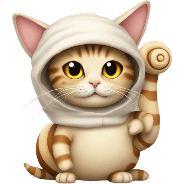 cat in a snail costume emoji