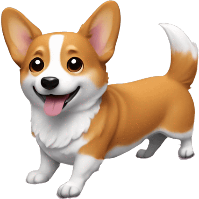 Corgi surfing  emoji