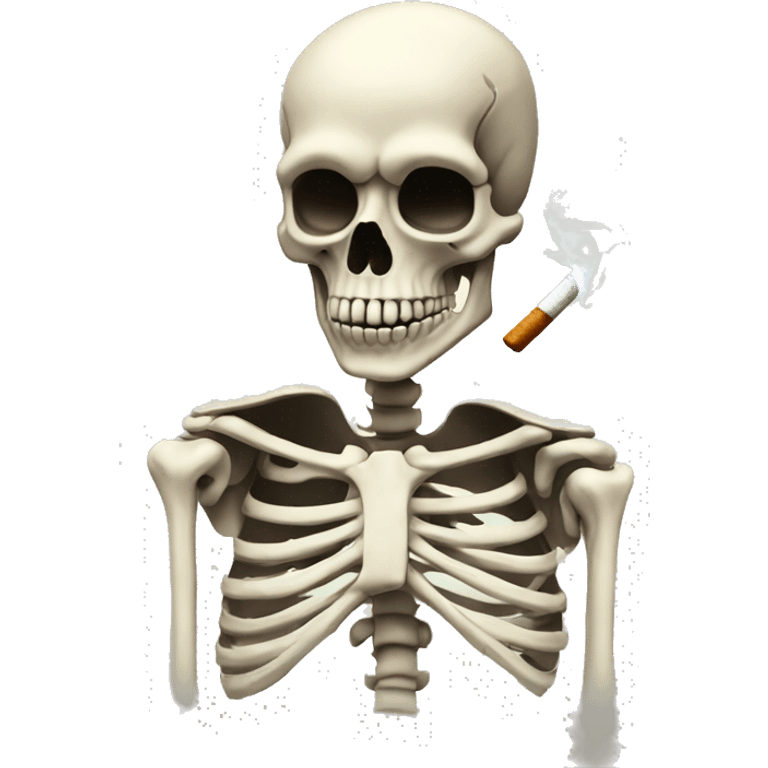 
A smoking skeleton emoji