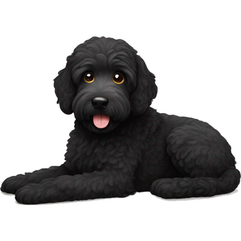 Black labradoodle  emoji