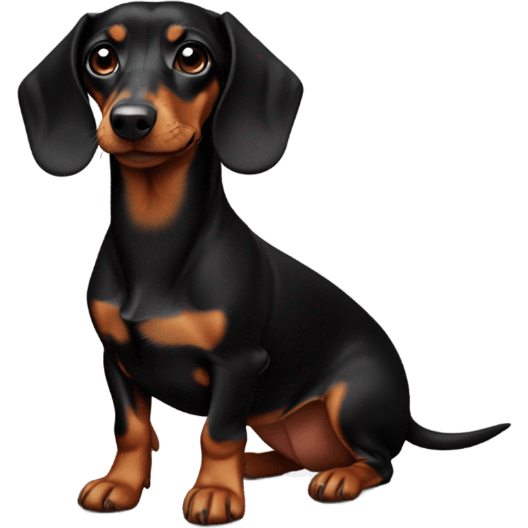 Black and Tan dachshund  emoji