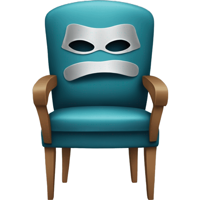 chair wearing theatre mask emoji