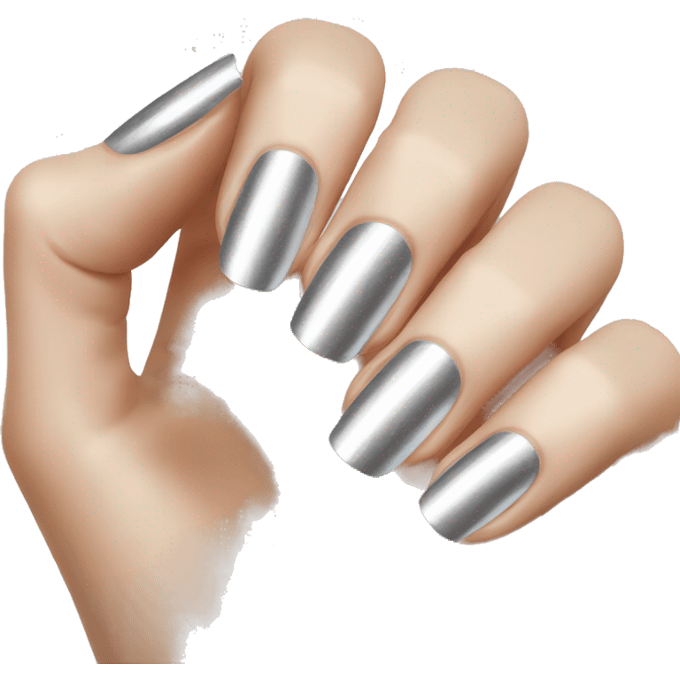 silver manicure  emoji