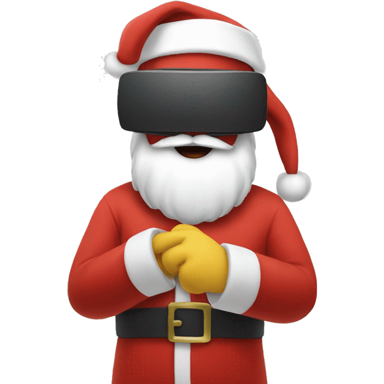 Santa using a VR headset  emoji