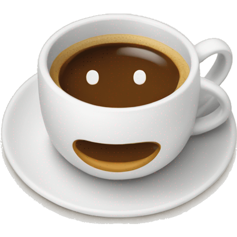 espresso cup with sadface emoji