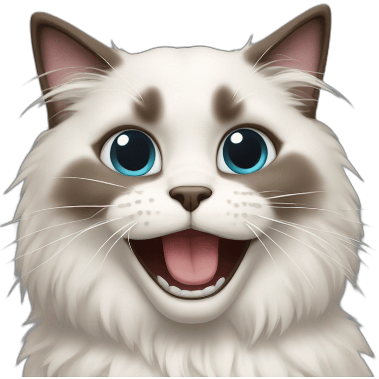 ragdoll cat laughing and crying emoji