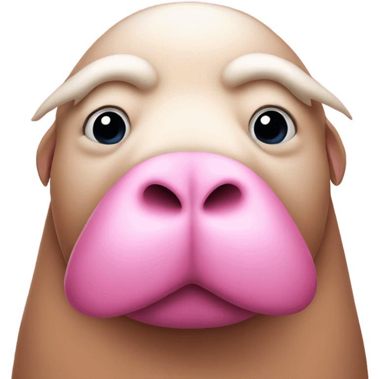 Pink walrus emoji