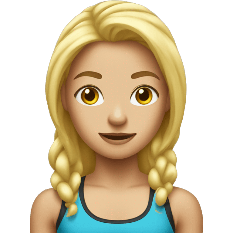 Blond gym girl emoji