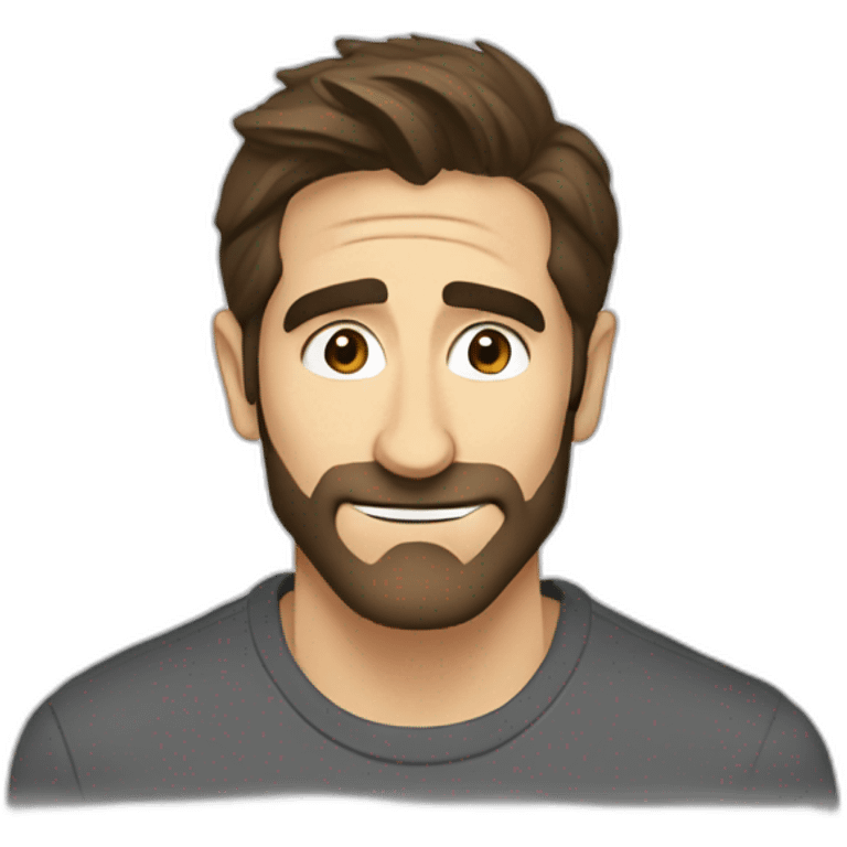 jake gyllenhaal cartoon wearing tee emoji