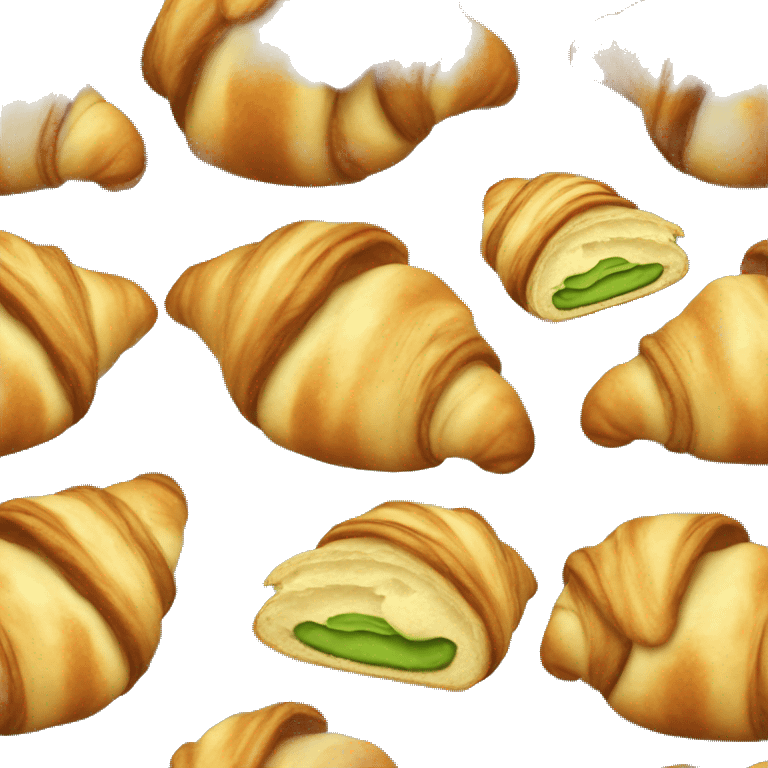 Pistachio croissant  emoji