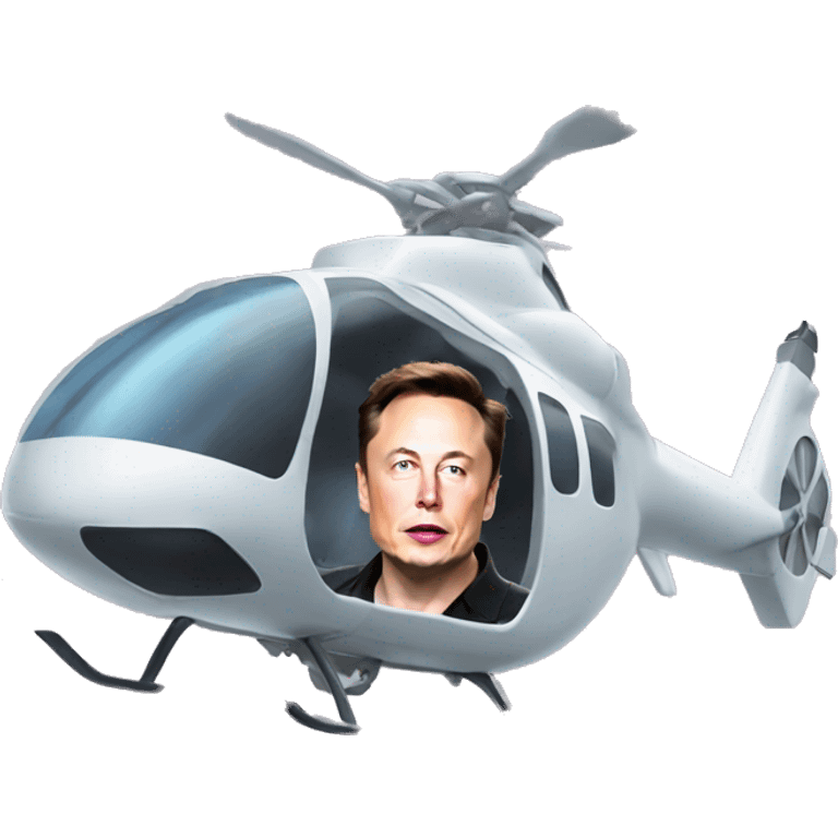 
Elon Musk on a helicopter emoji