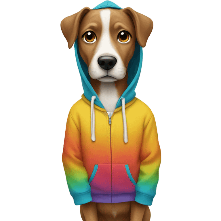 Dog wear a hoodie  emoji