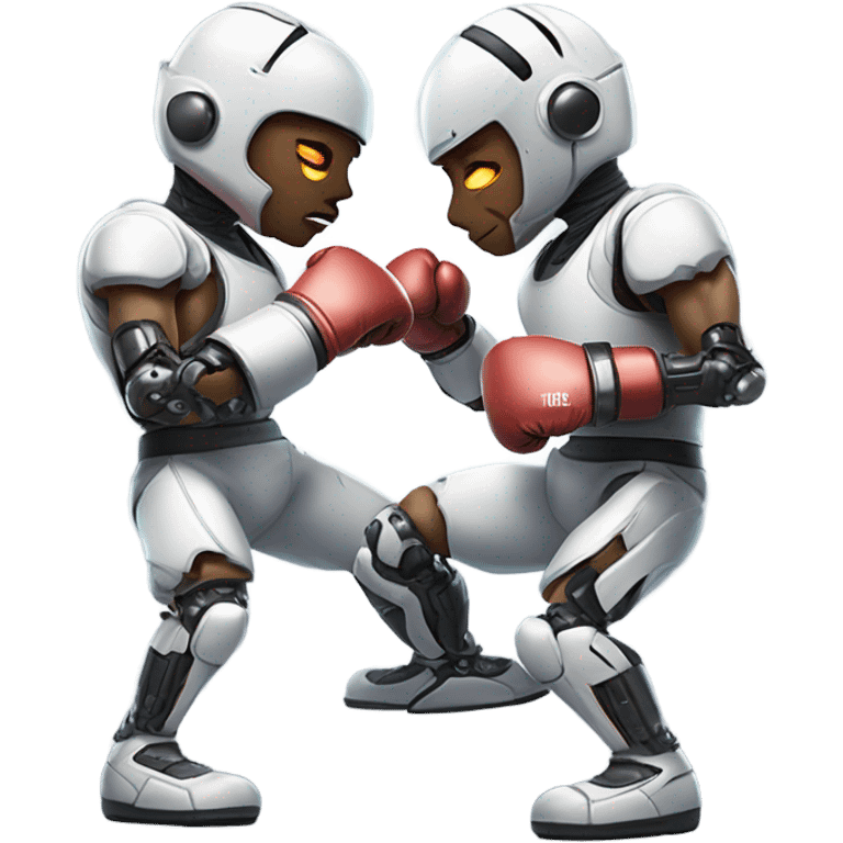 Cyborg boxing match emoji