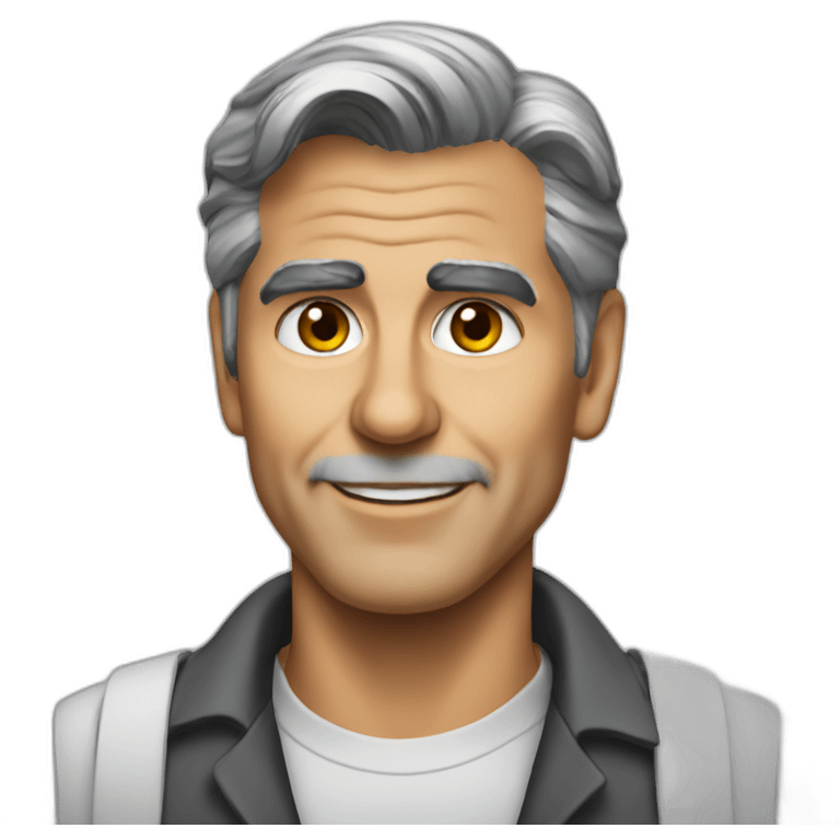 George Clooney scientist emoji