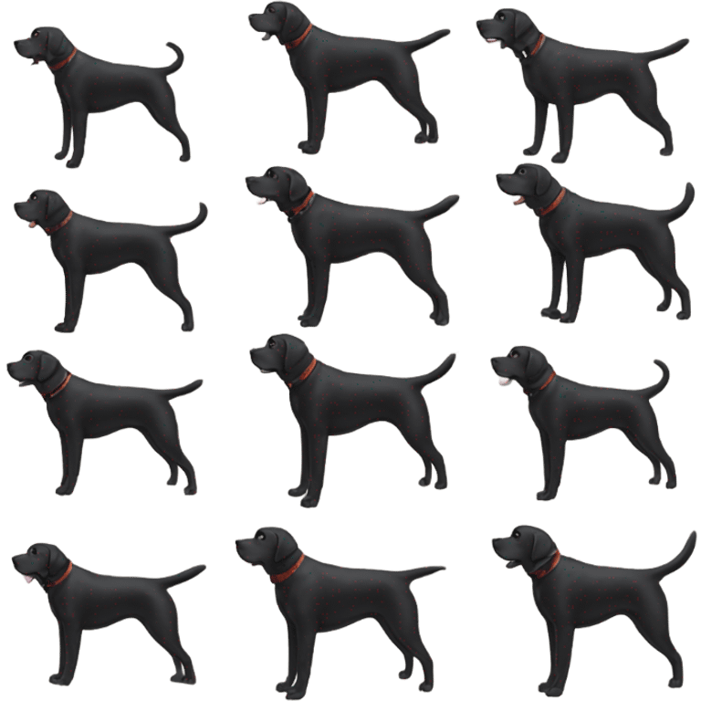 Black lab hunting emoji