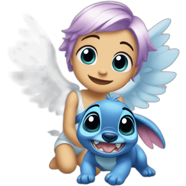 Angel et stitch  emoji