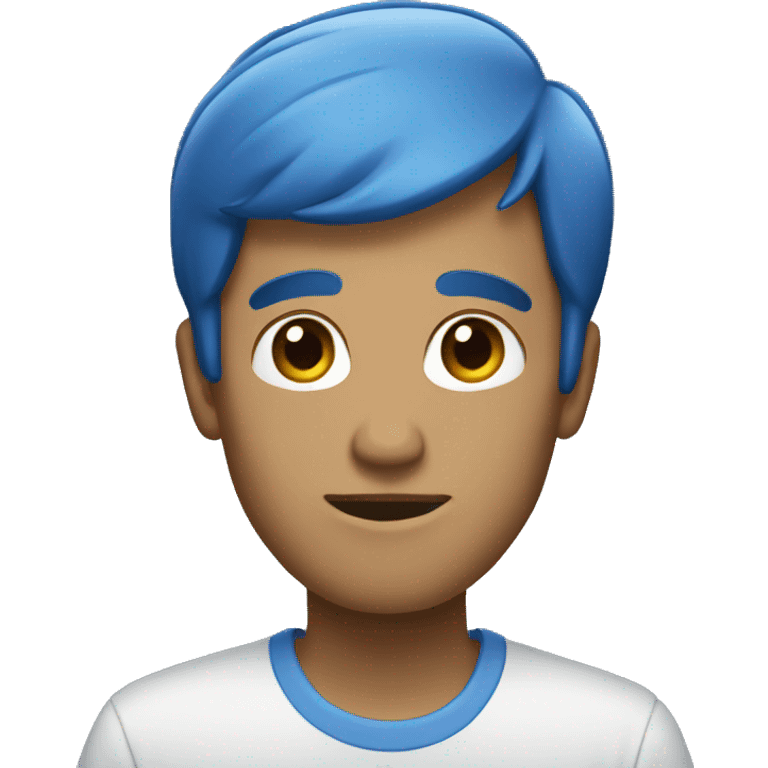 A blue iPhone 15 emoji