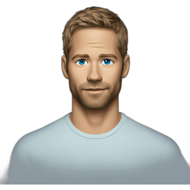 actor paul walker blue eyes with a t-shirt on emoji