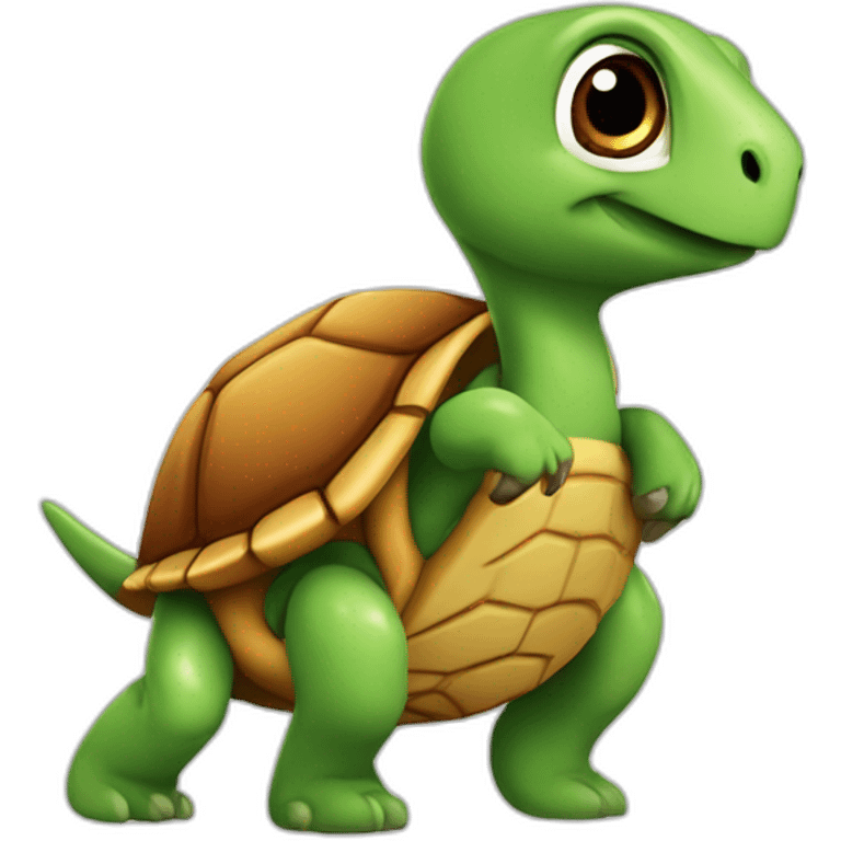 Tortue sur renard emoji