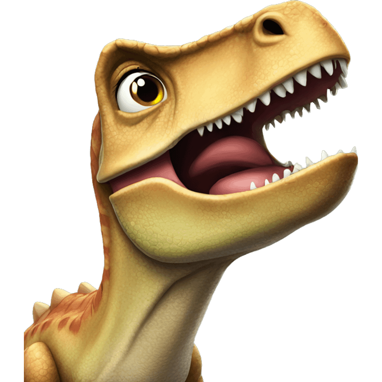 Apologetic dinosaur emoji