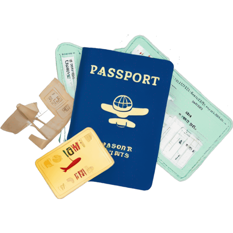 passport and air tickets emoji