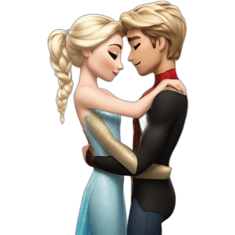 elsa-spiderman-kids-youtube-kissing-holding emoji