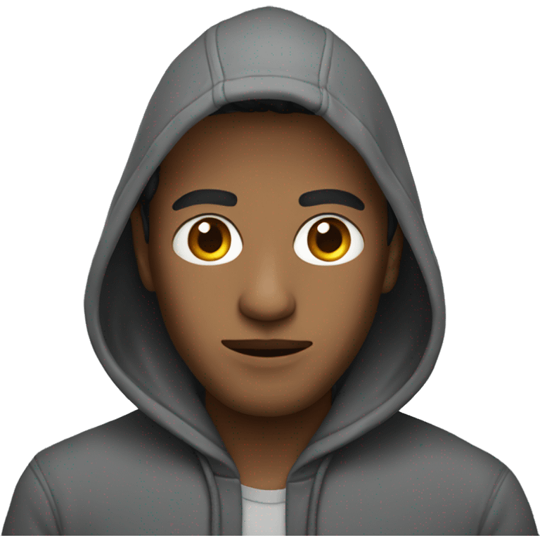 Man with hoodie emoji