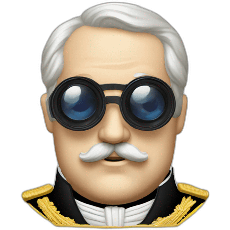 Russian emperor Alexander II looks binocular  emoji