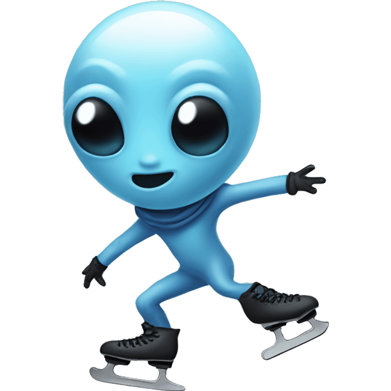 Alien ice skating  emoji