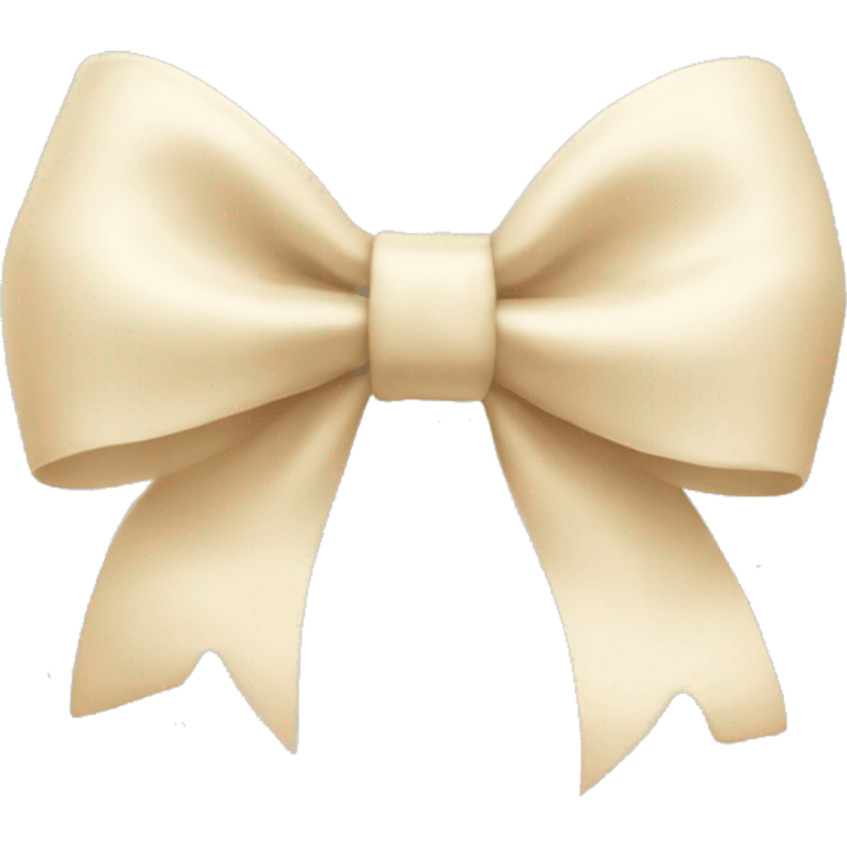 Cream colored bow emoji